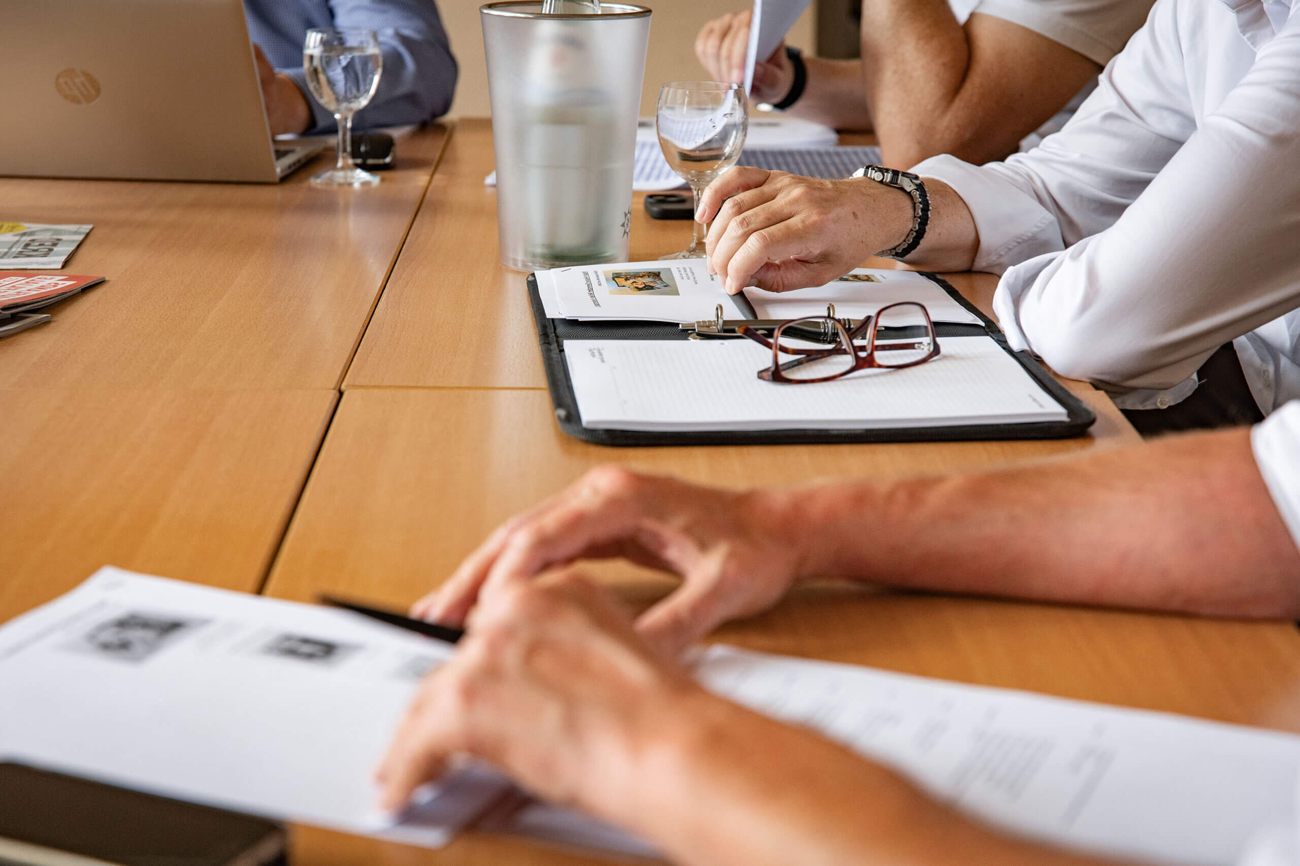 People at the table at the sales conference